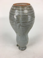 Japanese Ceramic Flower Vase Vtg Kabin Ikebana Arrangement White FV968