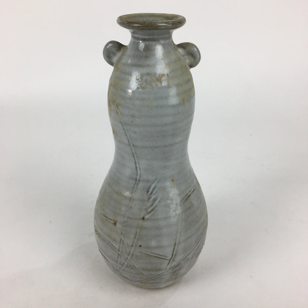 Japanese Ceramic Flower Vase Vtg Kabin Ikebana Arrangement White FV968