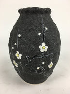 Japanese Ceramic Flower Vase Vtg Plum blossom Kabin Ikebana Arrangement FV954