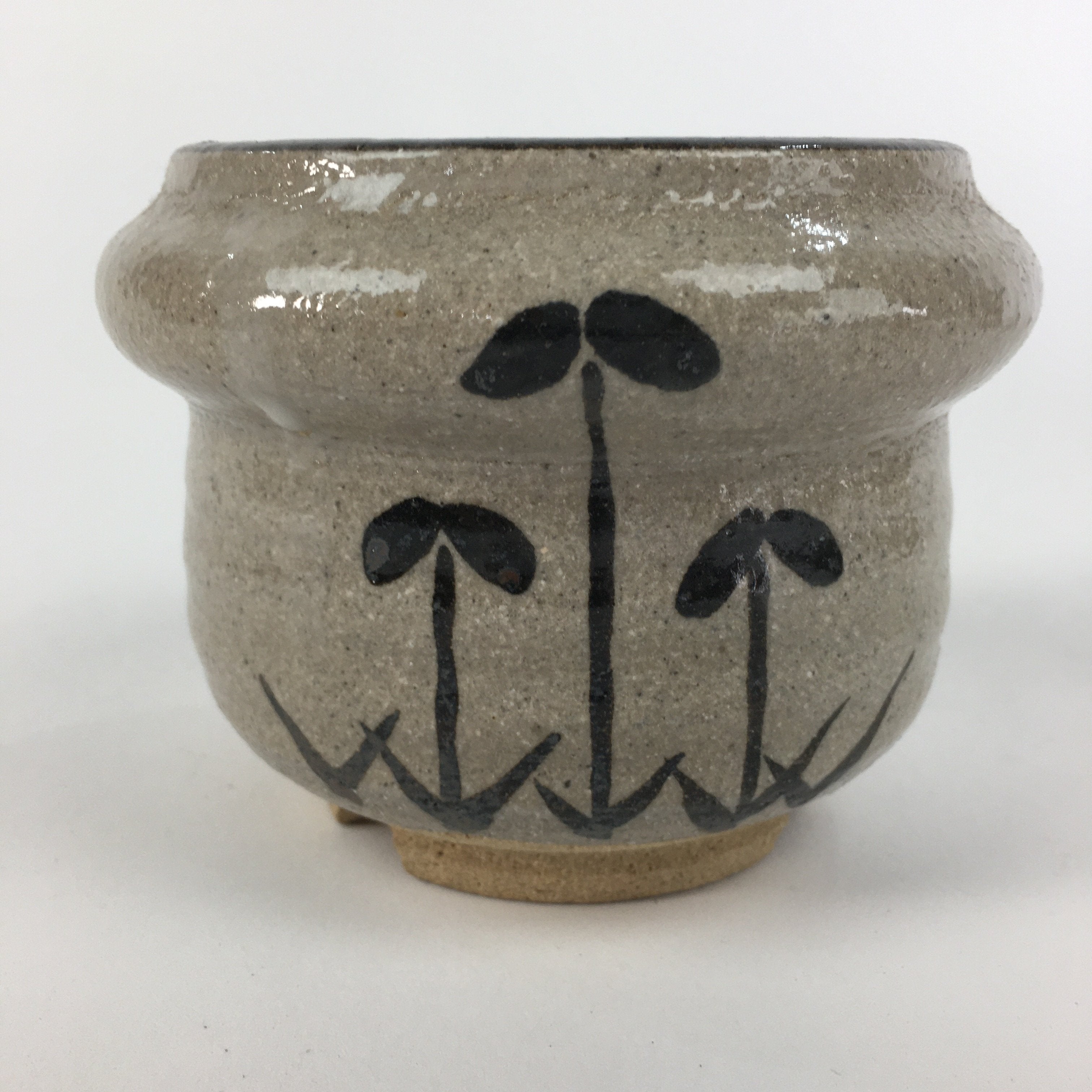 Japanese Ceramic Flower Vase Vtg Pottery Ikebana Arrangement Tsubo PP458
