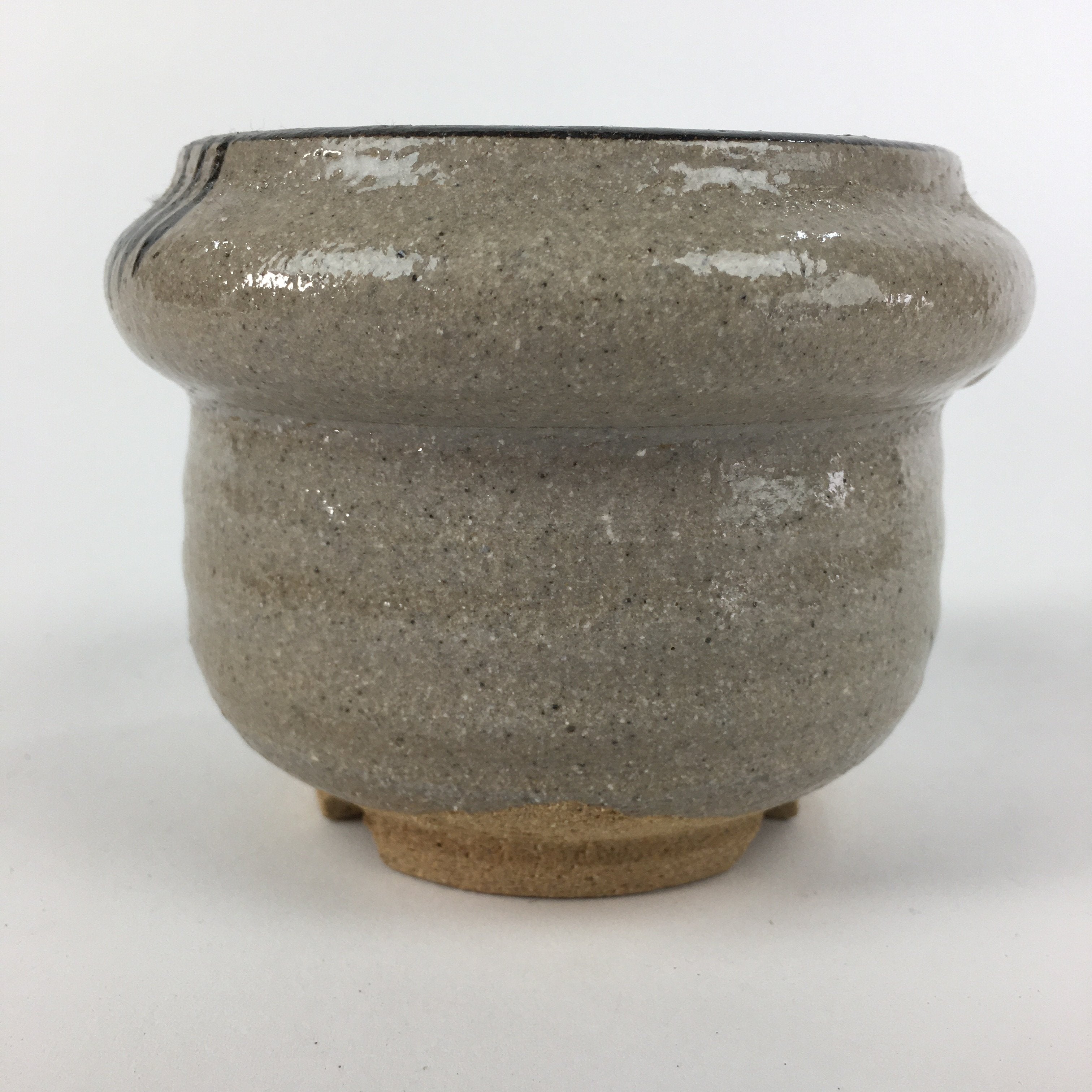 Japanese Ceramic Flower Vase Vtg Pottery Ikebana Arrangement Tsubo PP458