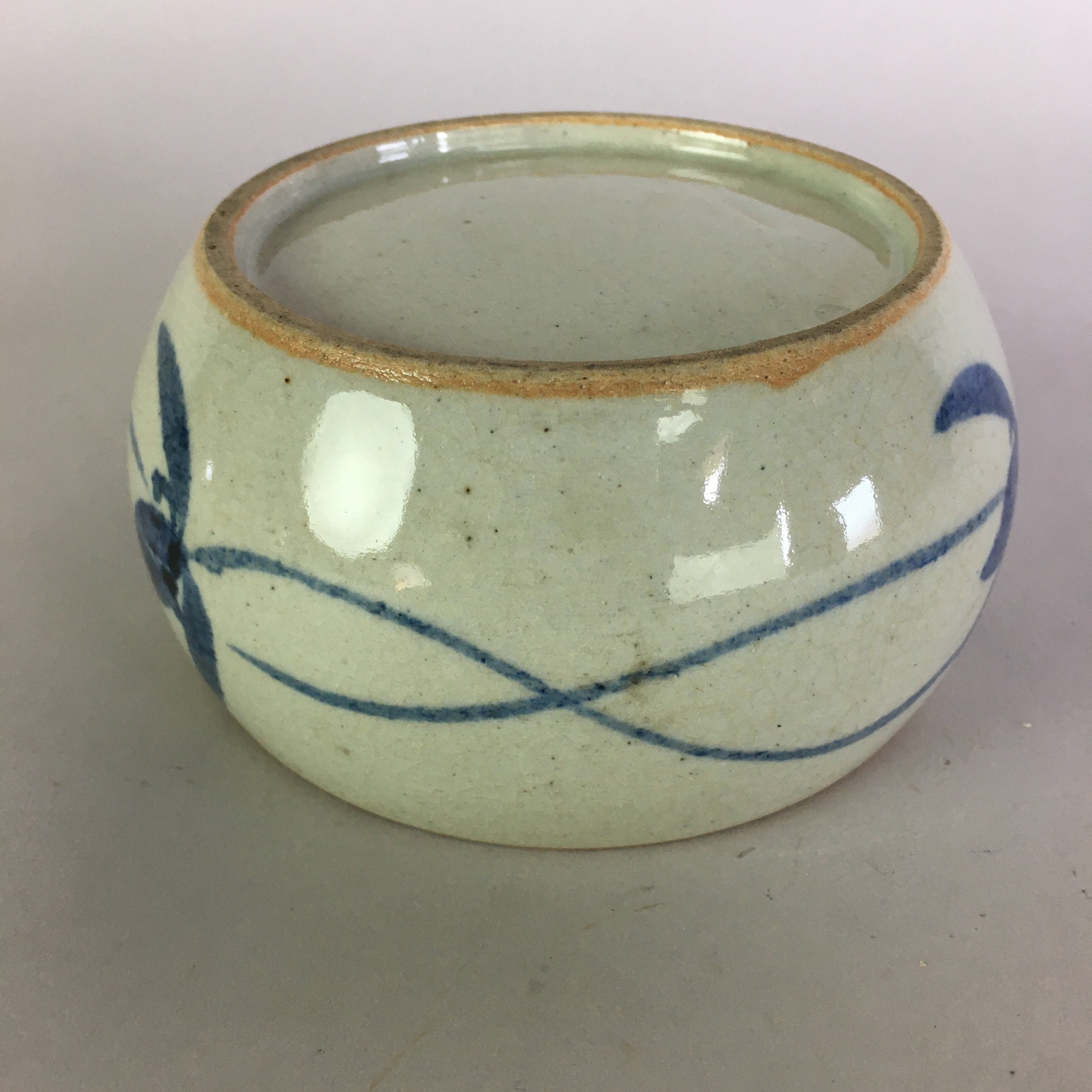 Japanese Ceramic Flower Vase Vtg Pottery Ikebana Flower Arrangement PP480