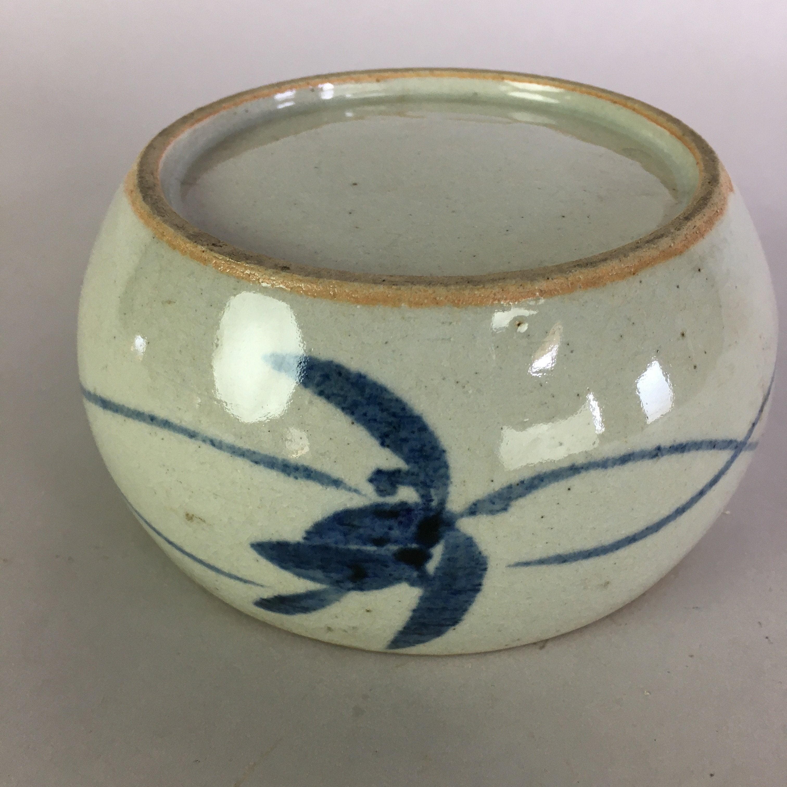 Japanese Ceramic Flower Vase Vtg Pottery Ikebana Flower Arrangement PP480