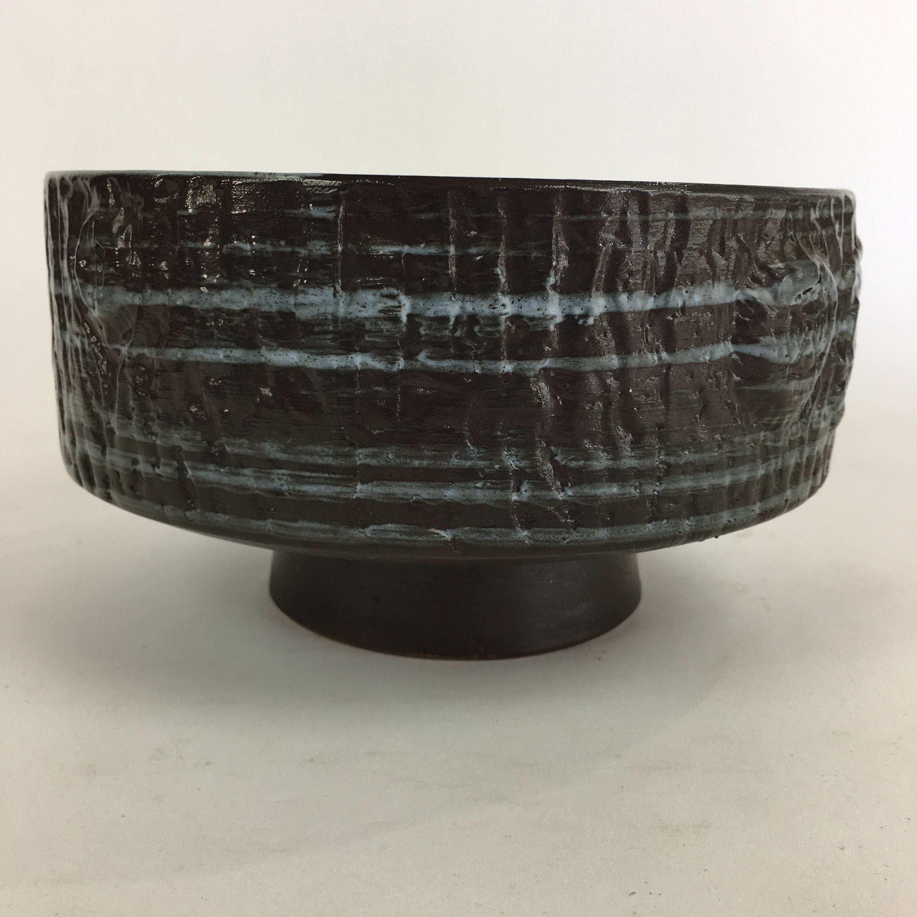 Japanese Ceramic Flower Vase Vtg Pottery Suiban Ikebana Arrangement PP719
