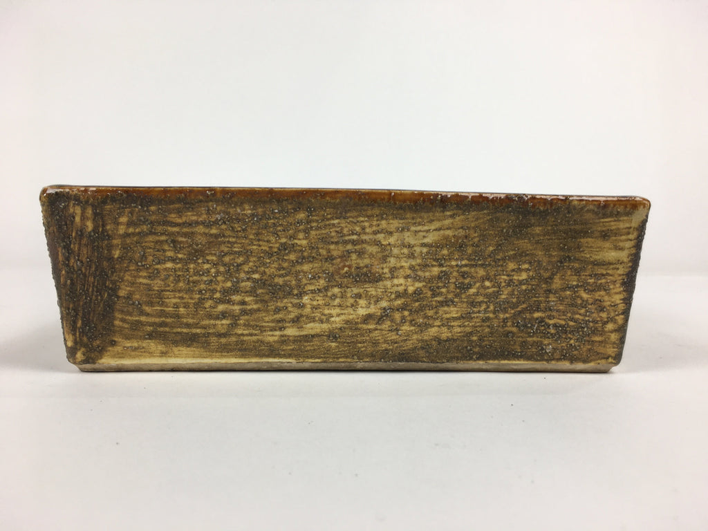 Japanese Ceramic Flower Vase Vtg Pottery Suiban Ikebana Arrangement PP753