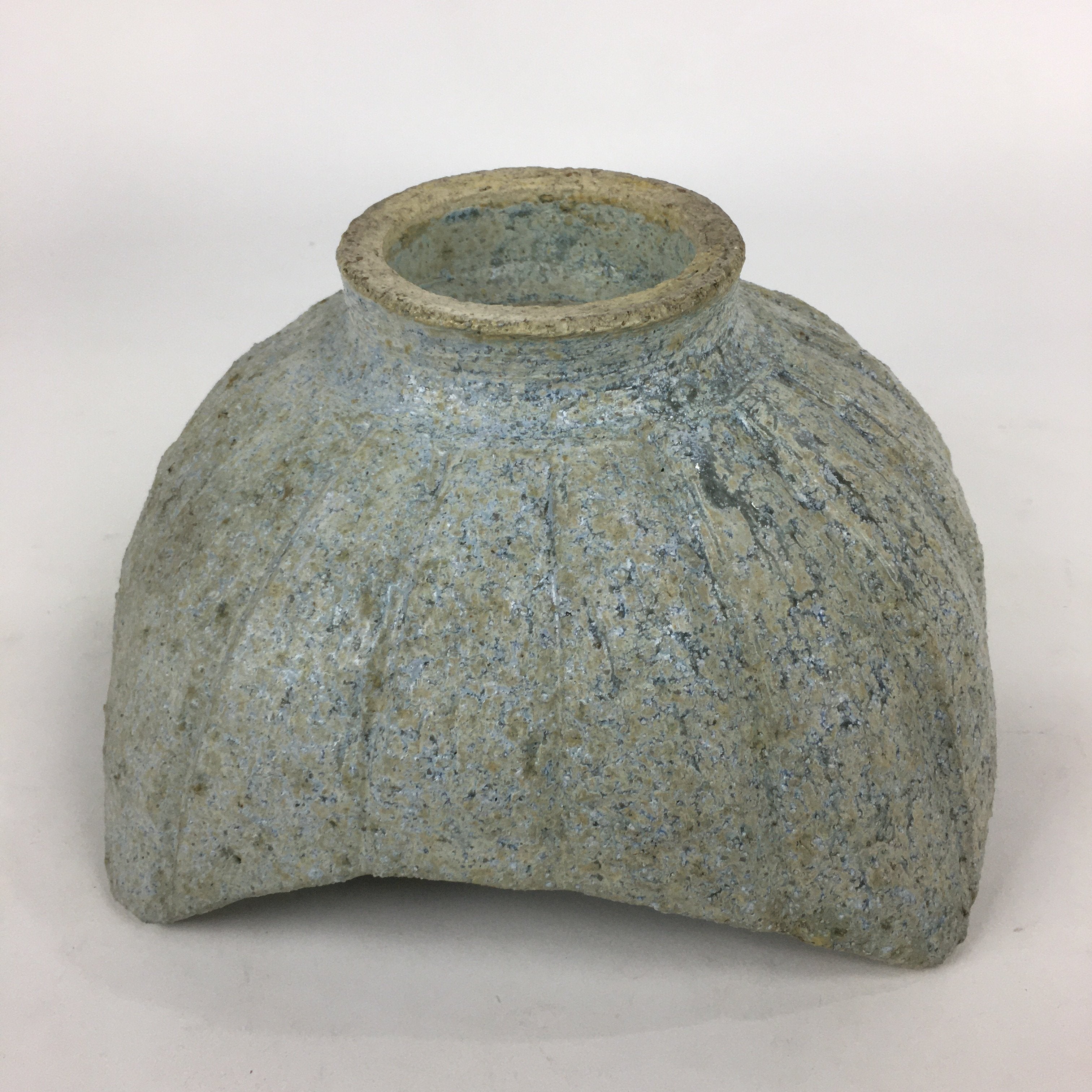 Japanese Ceramic Flower Vase Vtg Pottery Suiban Ikebana Arrangement PP757