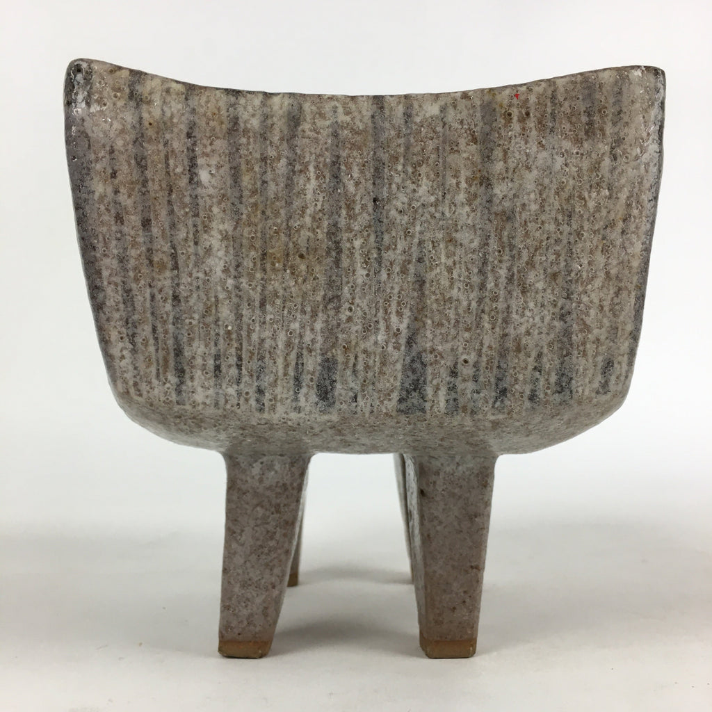 Japanese Ceramic Flower Vase Vtg Pottery Suiban Ikebana Arrangement PP966