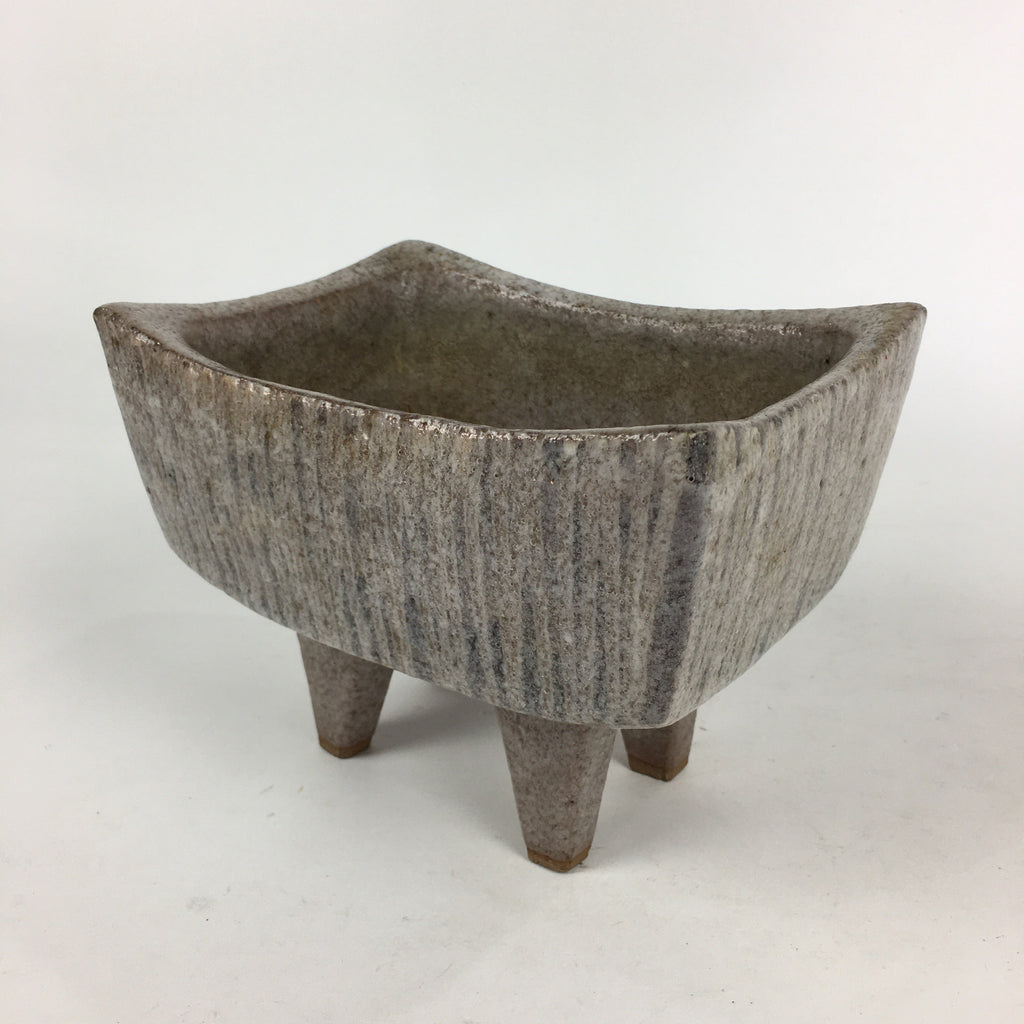 Japanese Ceramic Flower Vase Vtg Pottery Suiban Ikebana Arrangement PP966