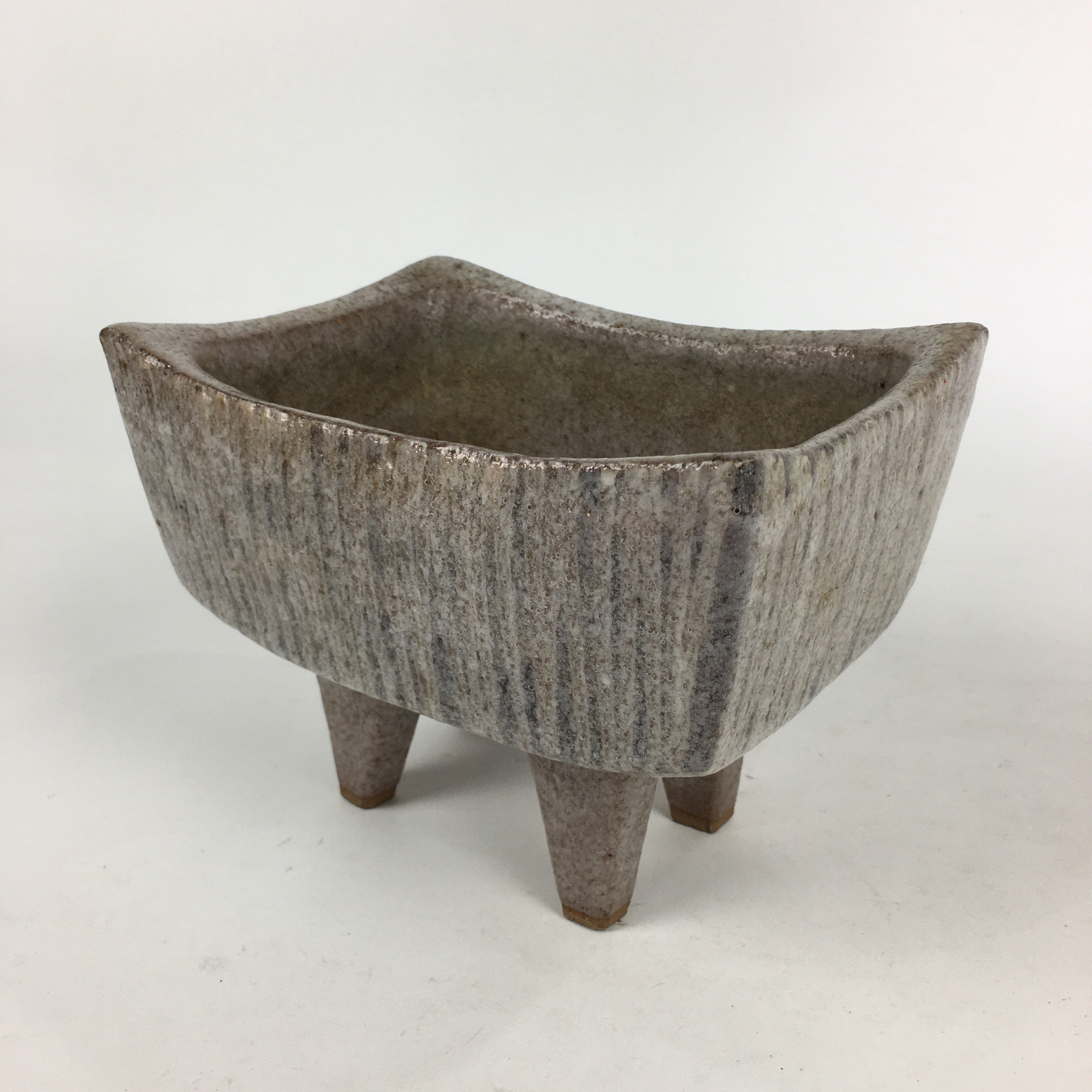 Japanese Ceramic Flower Vase Vtg Pottery Suiban Ikebana Arrangement PP966
