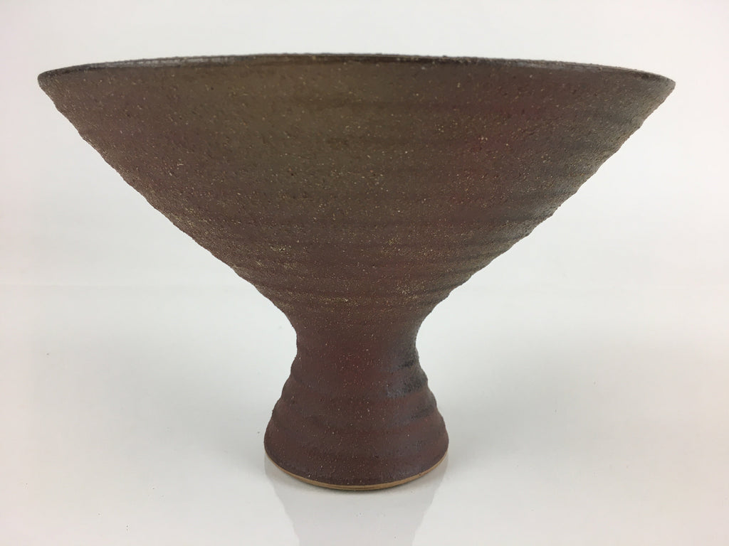 Japanese Ceramic Flower Vase Vtg Pottery Suiban Ikebana Arrangement PY123