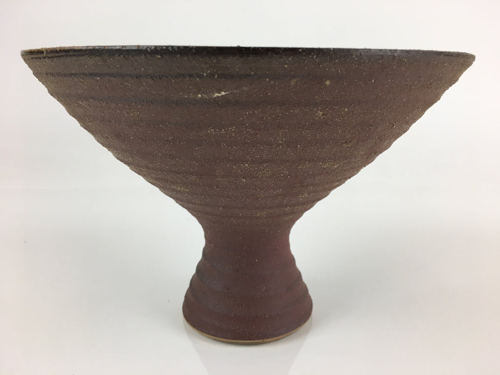 Japanese Ceramic Flower Vase Vtg Pottery Suiban Ikebana Arrangement PY123