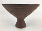 Japanese Ceramic Flower Vase Vtg Pottery Suiban Ikebana Arrangement PY123