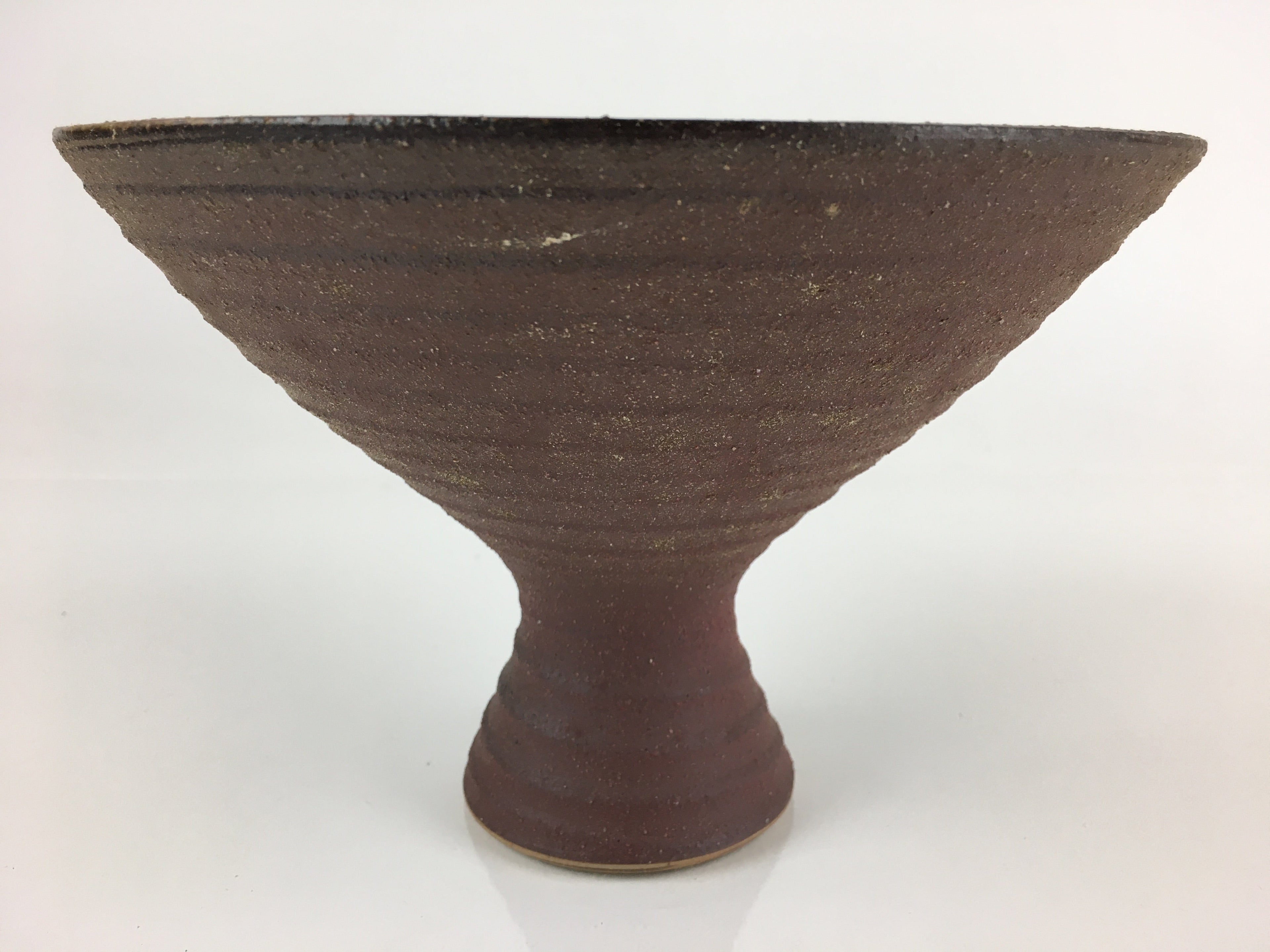 Japanese Ceramic Flower Vase Vtg Pottery Suiban Ikebana Arrangement PY123
