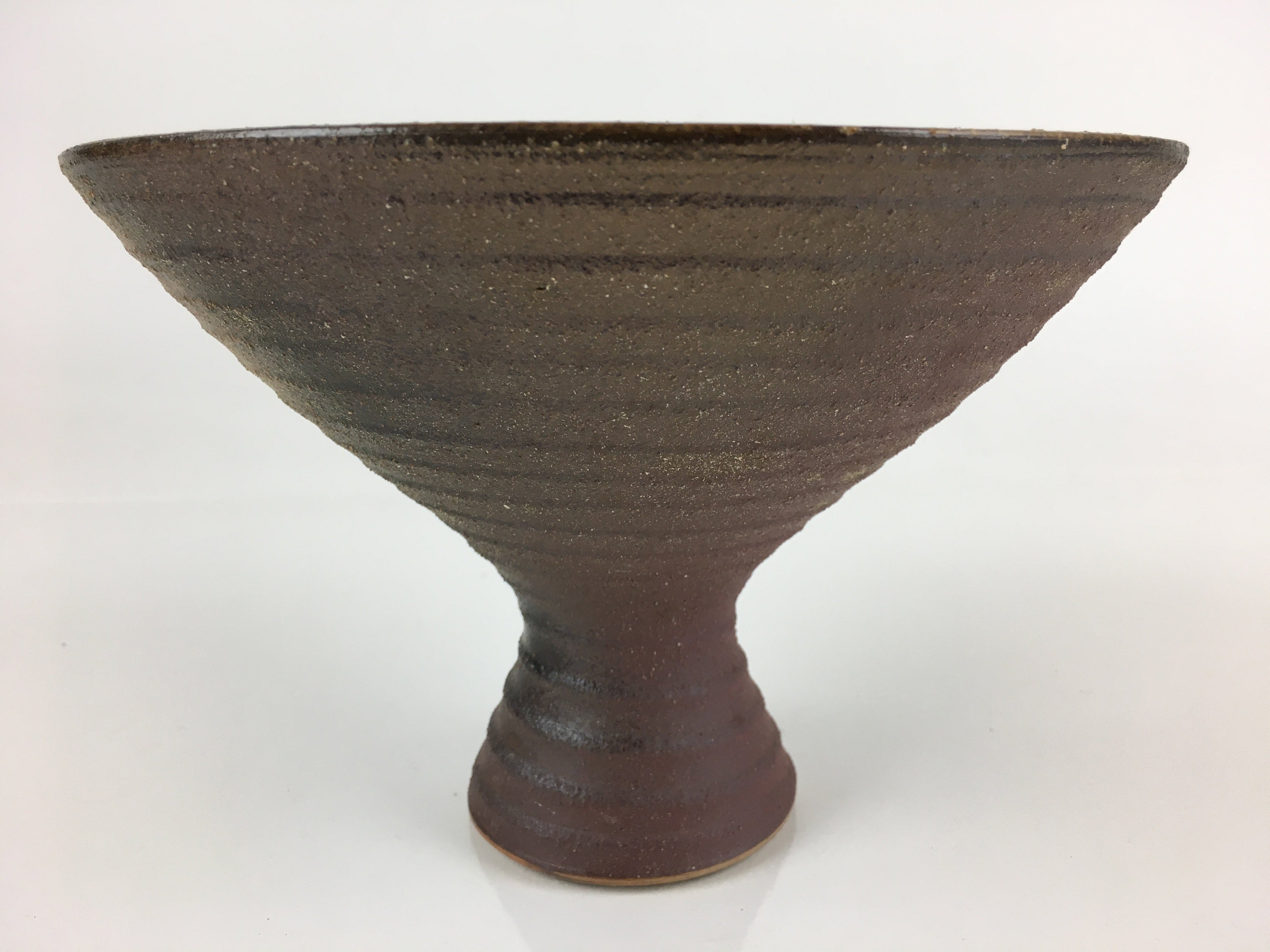 Japanese Ceramic Flower Vase Vtg Pottery Suiban Ikebana Arrangement PY123