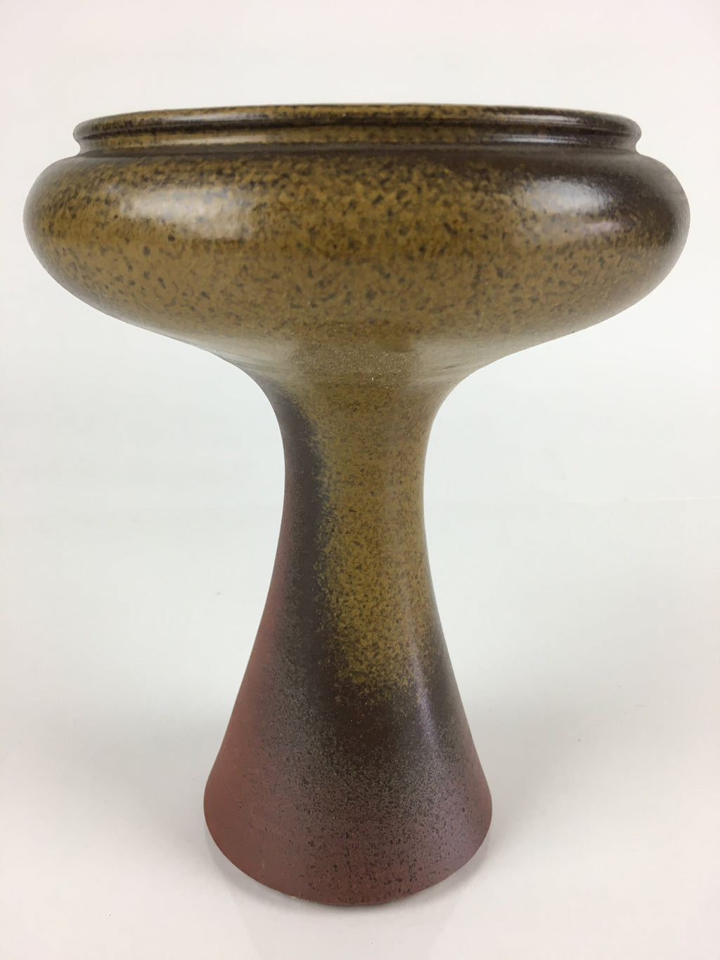 Japanese Ceramic Flower Vase Vtg Pottery Suiban Ikebana Arrangement PY124