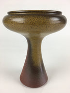 Japanese Ceramic Flower Vase Vtg Pottery Suiban Ikebana Arrangement PY124
