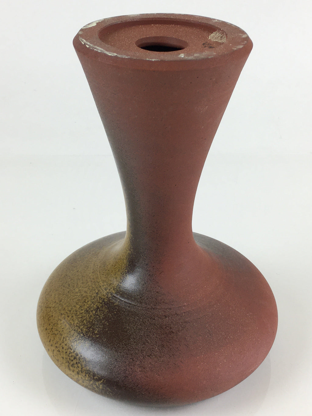 Japanese Ceramic Flower Vase Vtg Pottery Suiban Ikebana Arrangement PY124