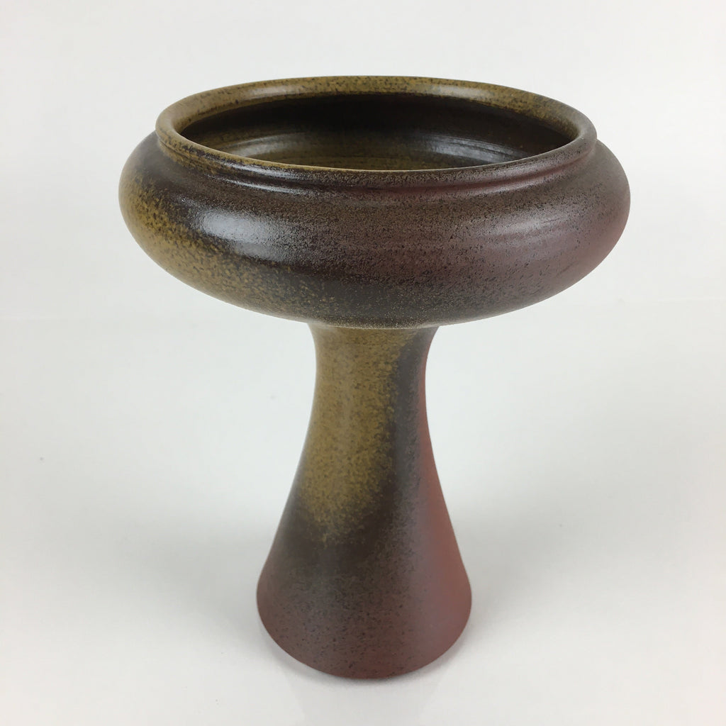 Japanese Ceramic Flower Vase Vtg Pottery Suiban Ikebana Arrangement PY124