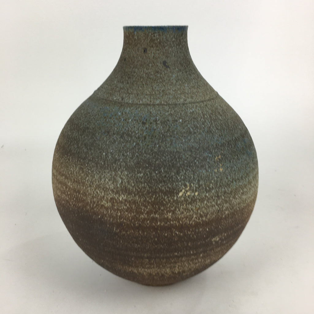 Japanese Ceramic Flower Vase Vtg Round Kabin Ikebana Arrangement FV964