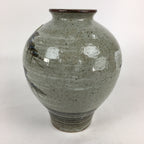 Japanese Ceramic Flower Vase Vtg Round Kabin Ikebana Arrangement FV965