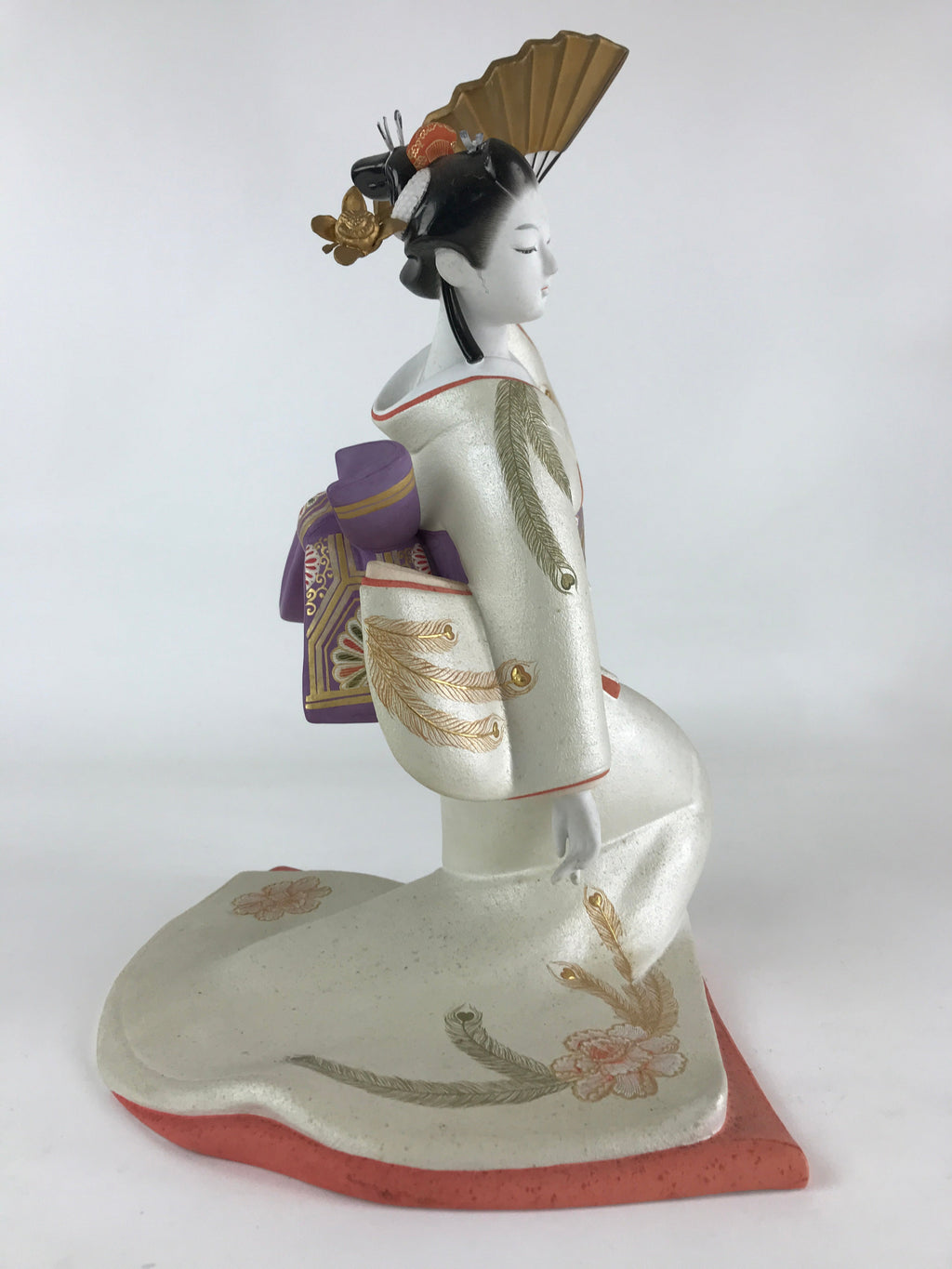 Japanese Ceramic Geisha Doll Vtg Sofuren Akiko Traditional Handicraft White BD87