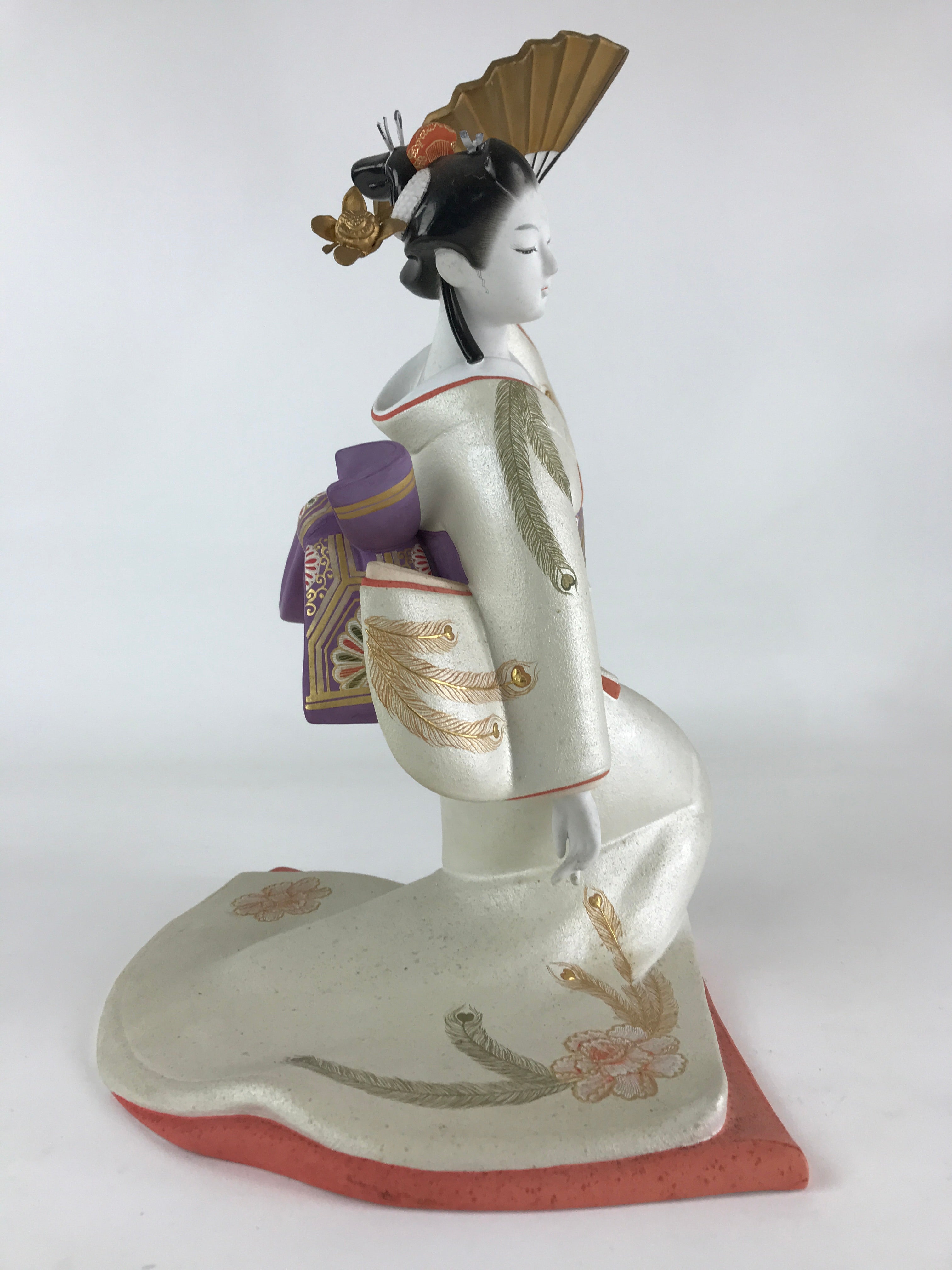Japanese Ceramic Geisha Doll Vtg Sofuren Akiko Traditional Handicraft White BD87