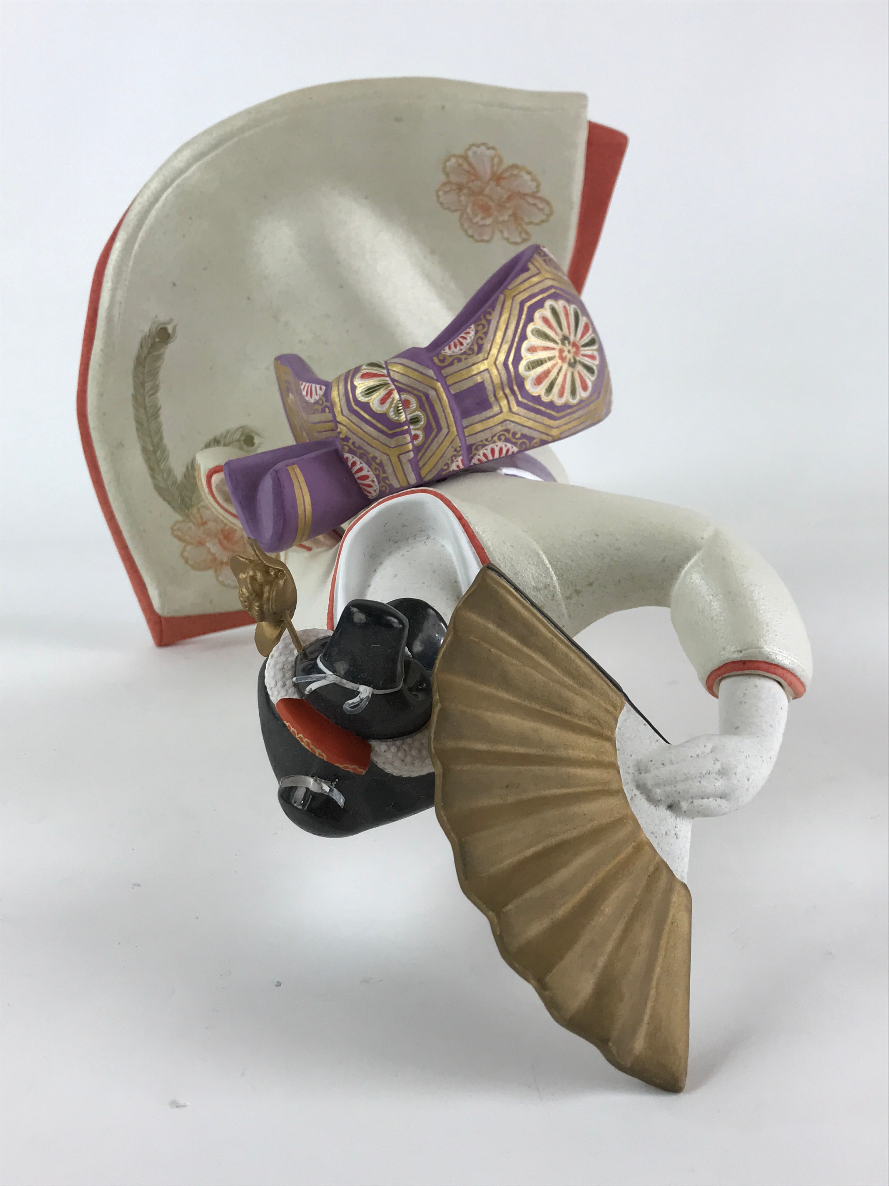 Japanese Ceramic Geisha Doll Vtg Sofuren Akiko Traditional Handicraft White BD87
