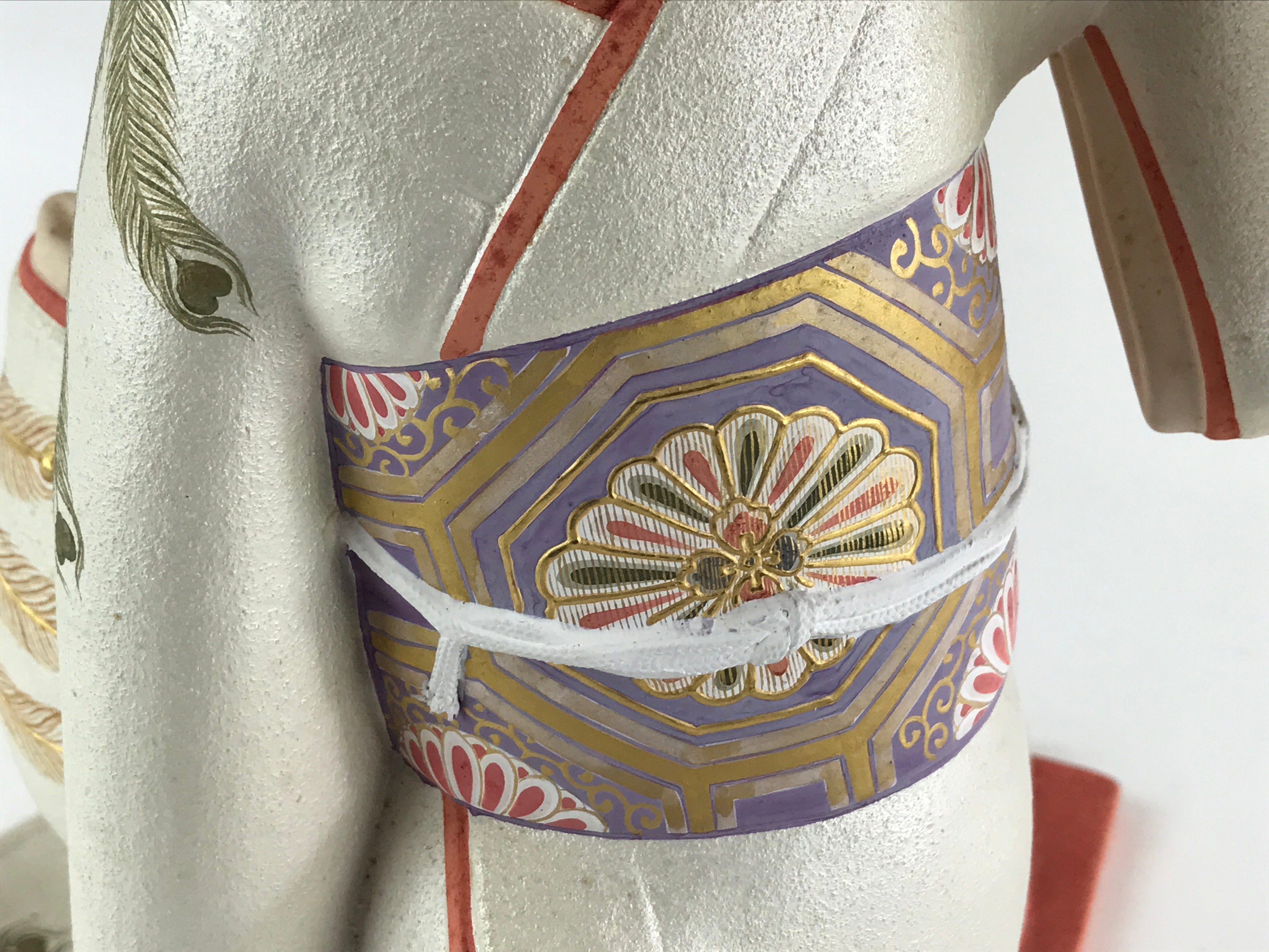 Japanese Ceramic Geisha Doll Vtg Sofuren Akiko Traditional Handicraft White BD87