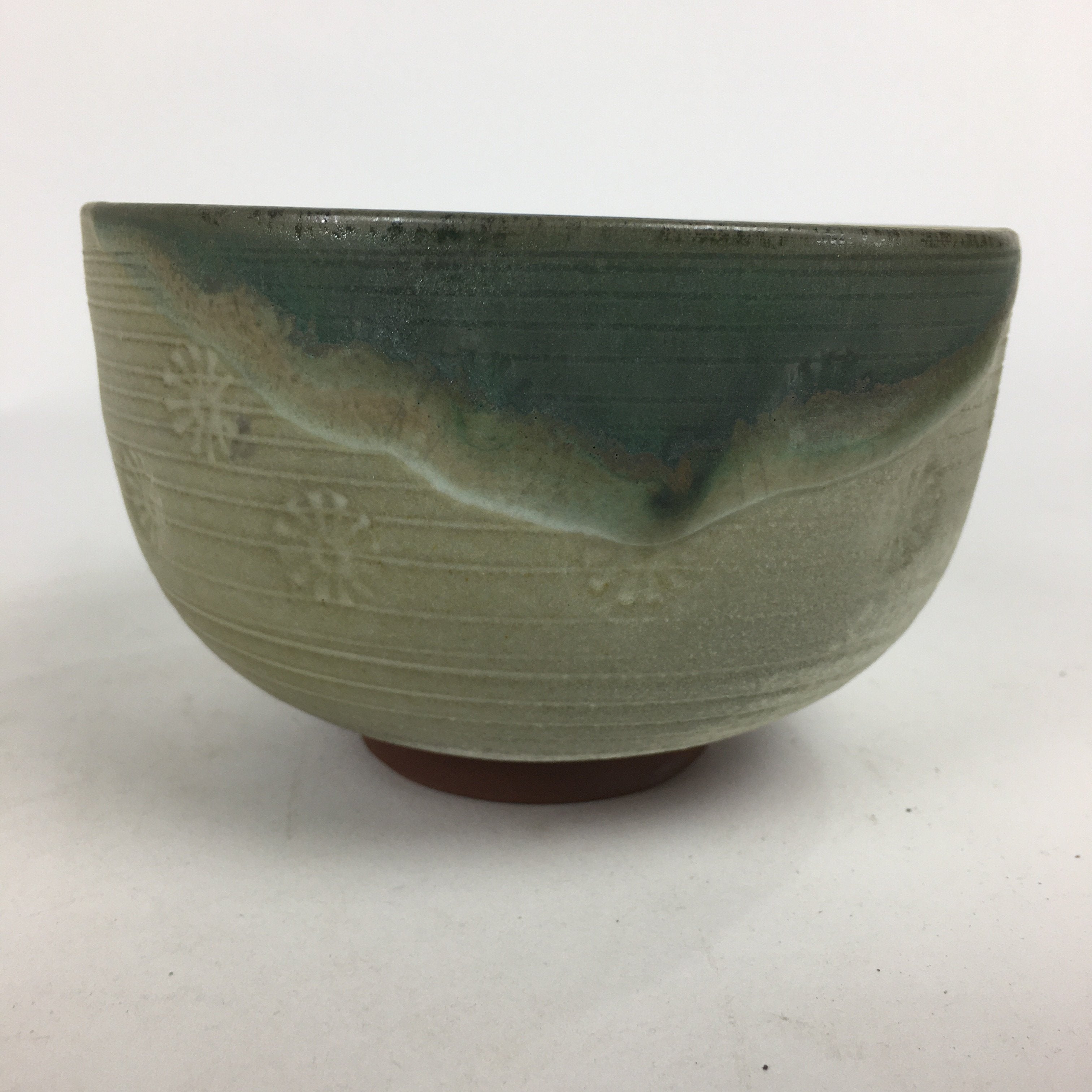 Japanese Ceramic Green Tea Bowl Matcha Chawan Green Flower Tea Ceremony PX570