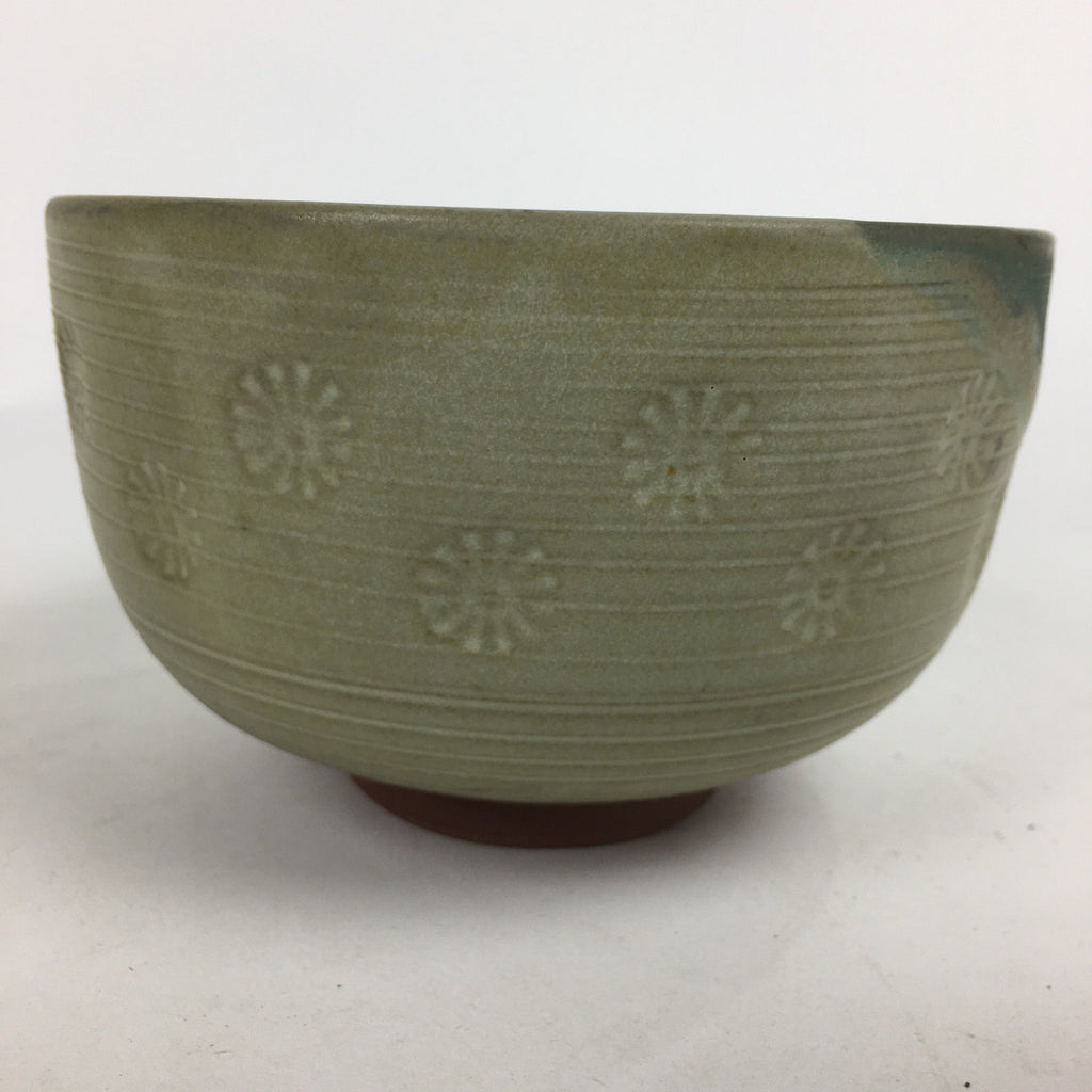 Japanese Ceramic Green Tea Bowl Matcha Chawan Green Flower Tea Ceremony PX570