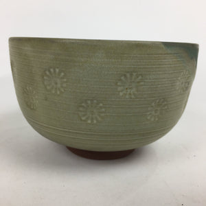 Japanese Ceramic Green Tea Bowl Matcha Chawan Green Flower Tea Ceremony PX570