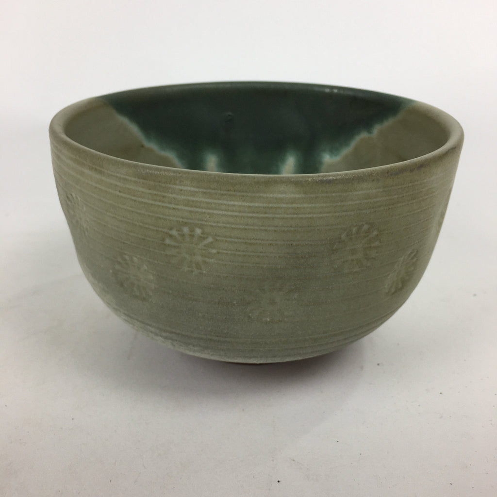 Japanese Ceramic Green Tea Bowl Matcha Chawan Green Flower Tea Ceremony PX570