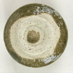Japanese Ceramic Green Tea Bowl Vtg Chawan Boxed Pottery Ash Glaze Haiyu PX663