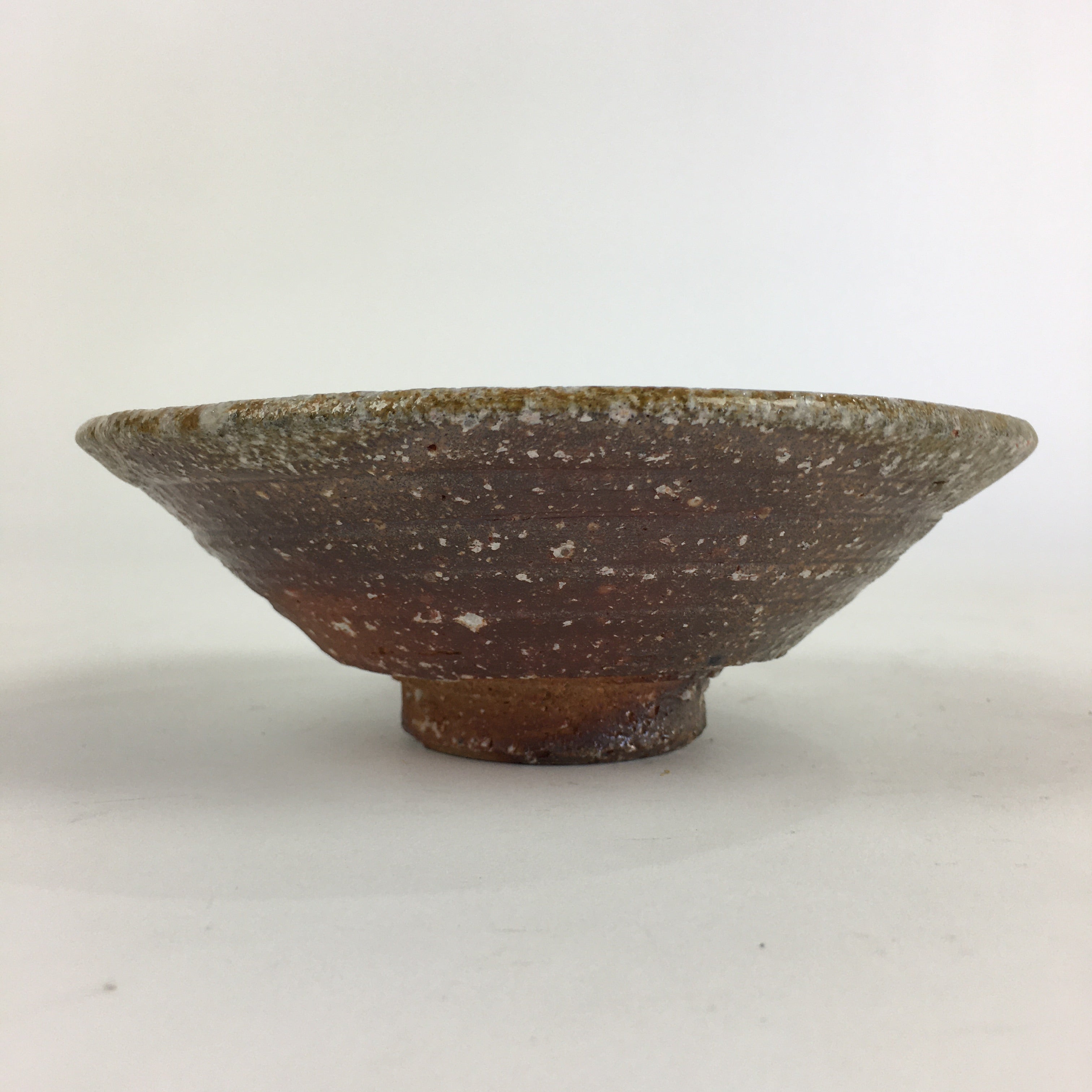 Japanese Ceramic Green Tea Bowl Vtg Chawan Boxed Pottery Hiragata PX621