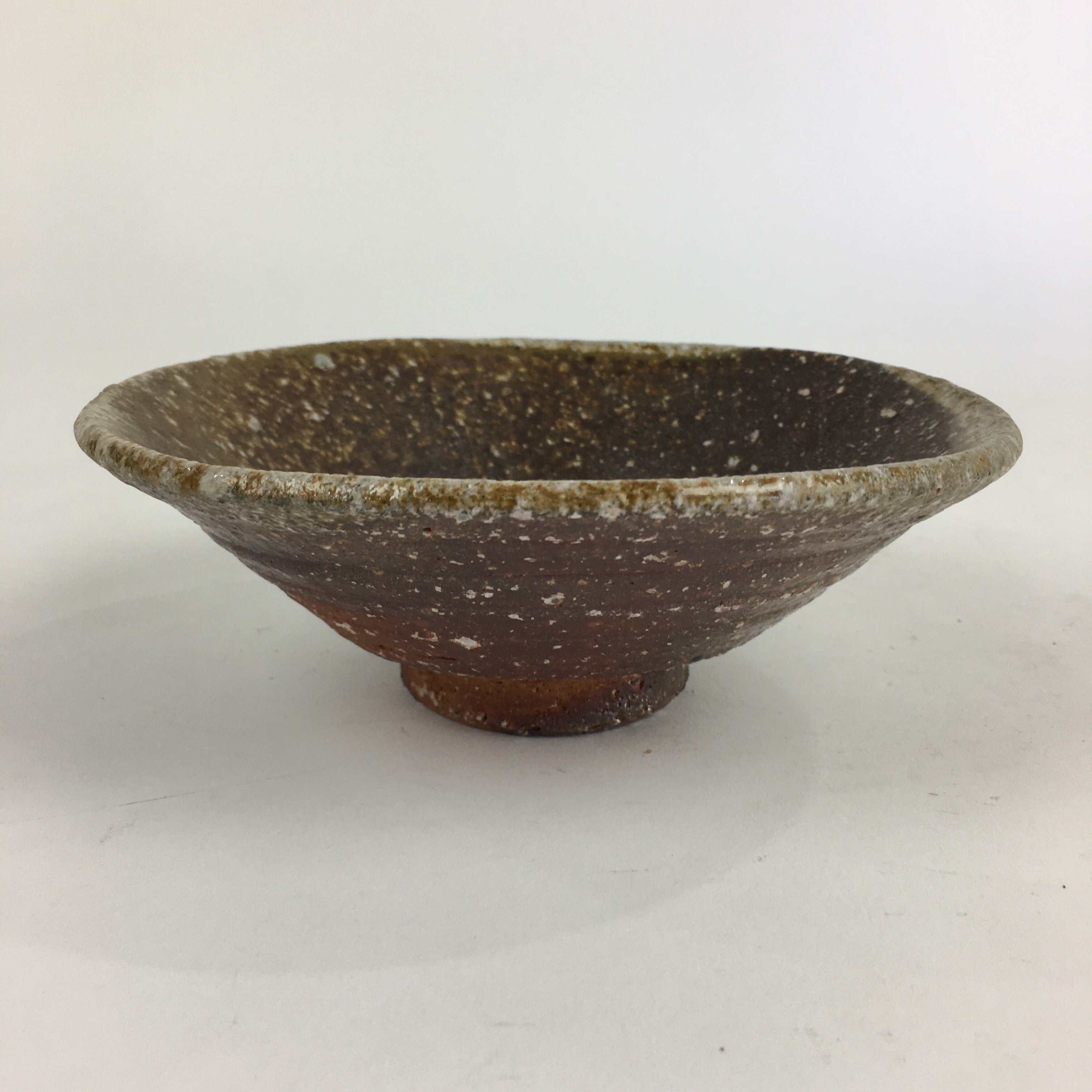 Japanese Ceramic Green Tea Bowl Vtg Chawan Boxed Pottery Hiragata PX621