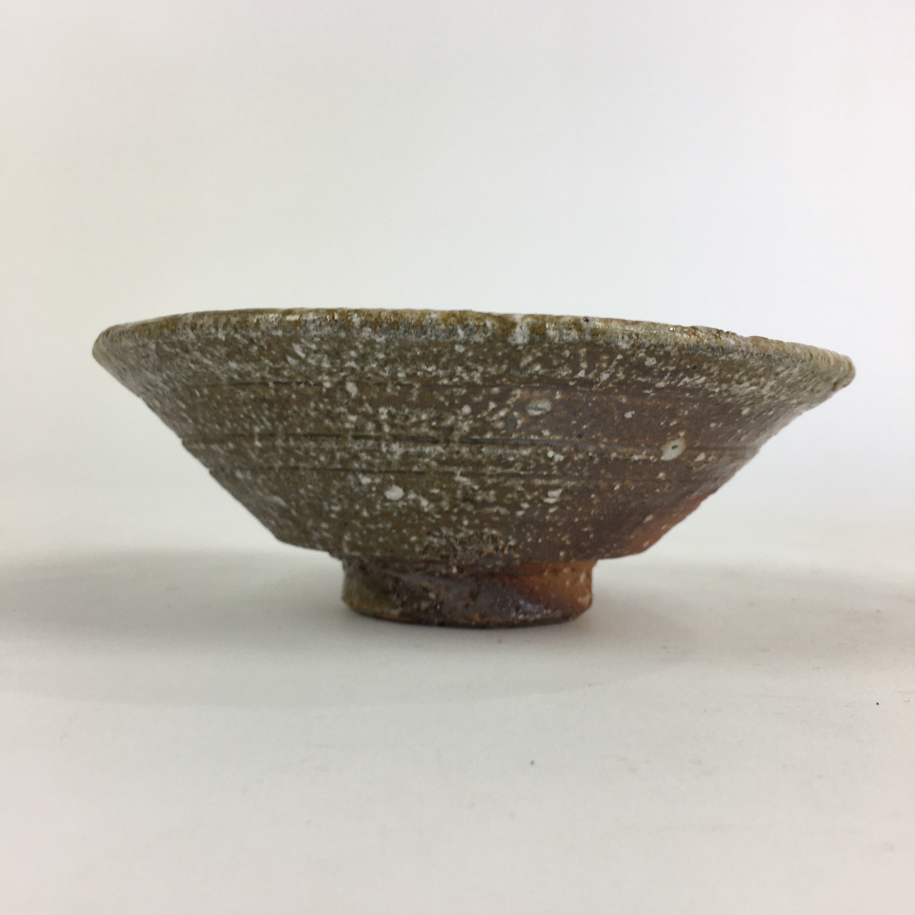 Japanese Ceramic Green Tea Bowl Vtg Chawan Boxed Pottery Hiragata PX621