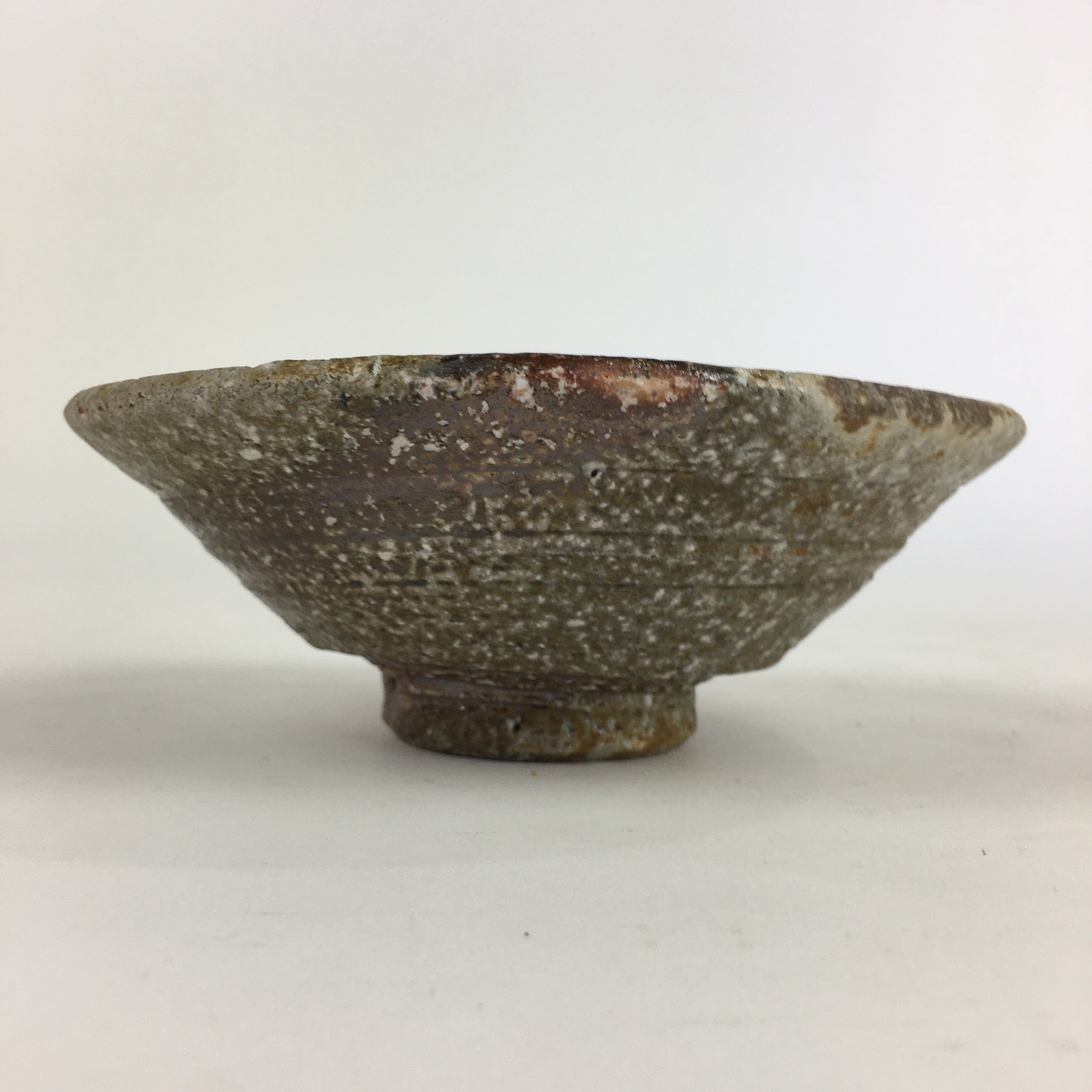 Japanese Ceramic Green Tea Bowl Vtg Chawan Boxed Pottery Hiragata PX621