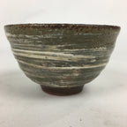 Japanese Ceramic Green Tea Bowl Vtg Chawan Boxed Pottery Tea Ceremony PX575