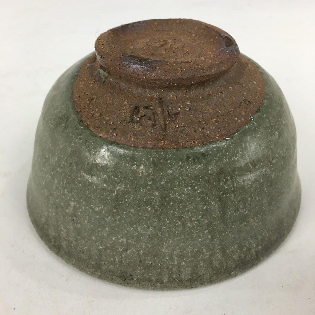 Japanese Ceramic Green Tea Bowl Vtg Chawan Boxed Pottery Tea Ceremony PX576