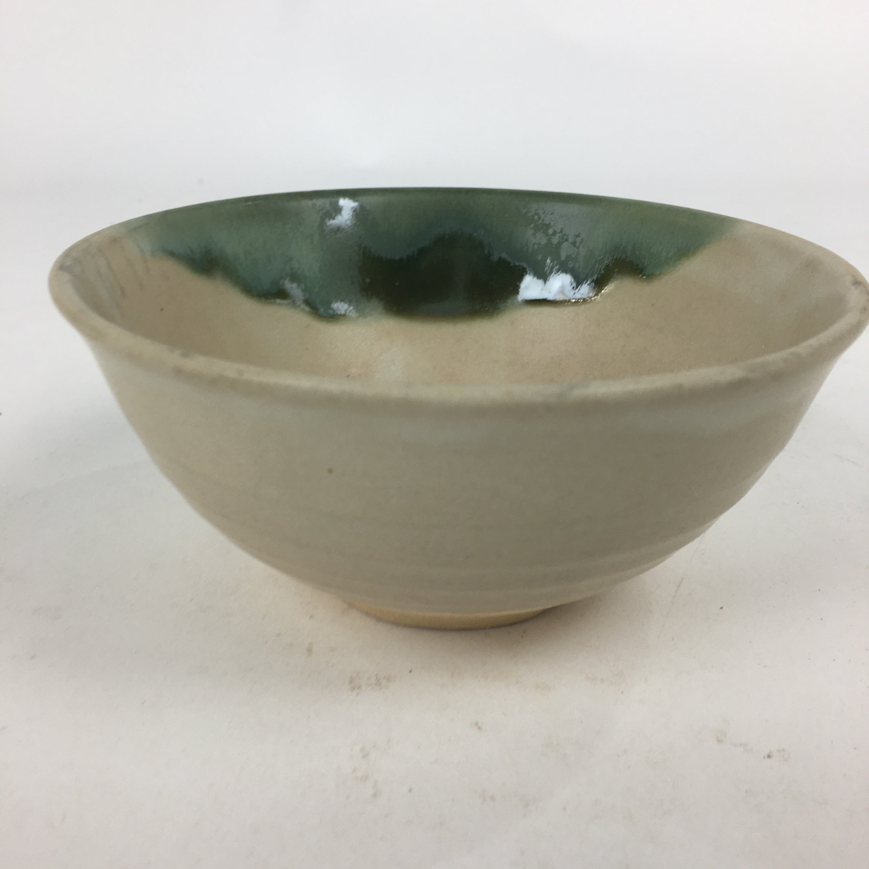 Japanese Ceramic Green Tea Bowl Vtg Chawan Boxed Pottery Tea Ceremony PX577
