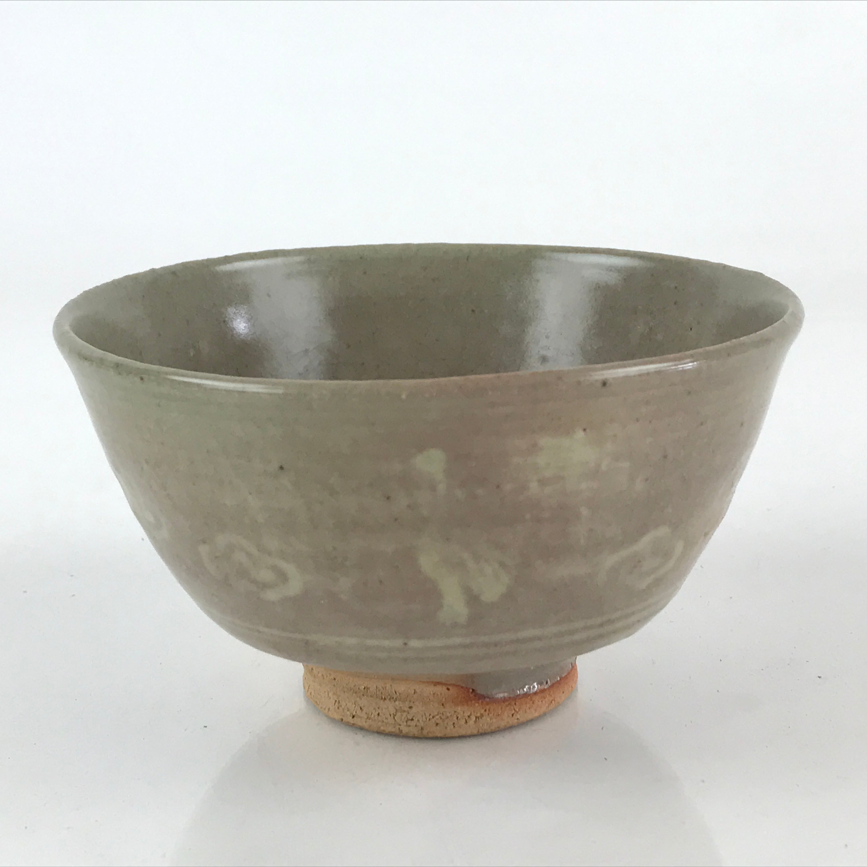 Japanese Ceramic Green Tea Bowl Vtg Chawan Tea Ceremony Matcha Crane GTB963