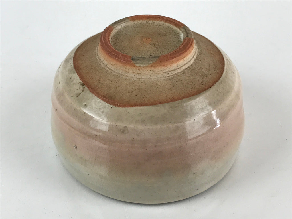 Japanese Ceramic Green Tea Bowl Vtg Chawan Tea Ceremony Matcha White GTB961