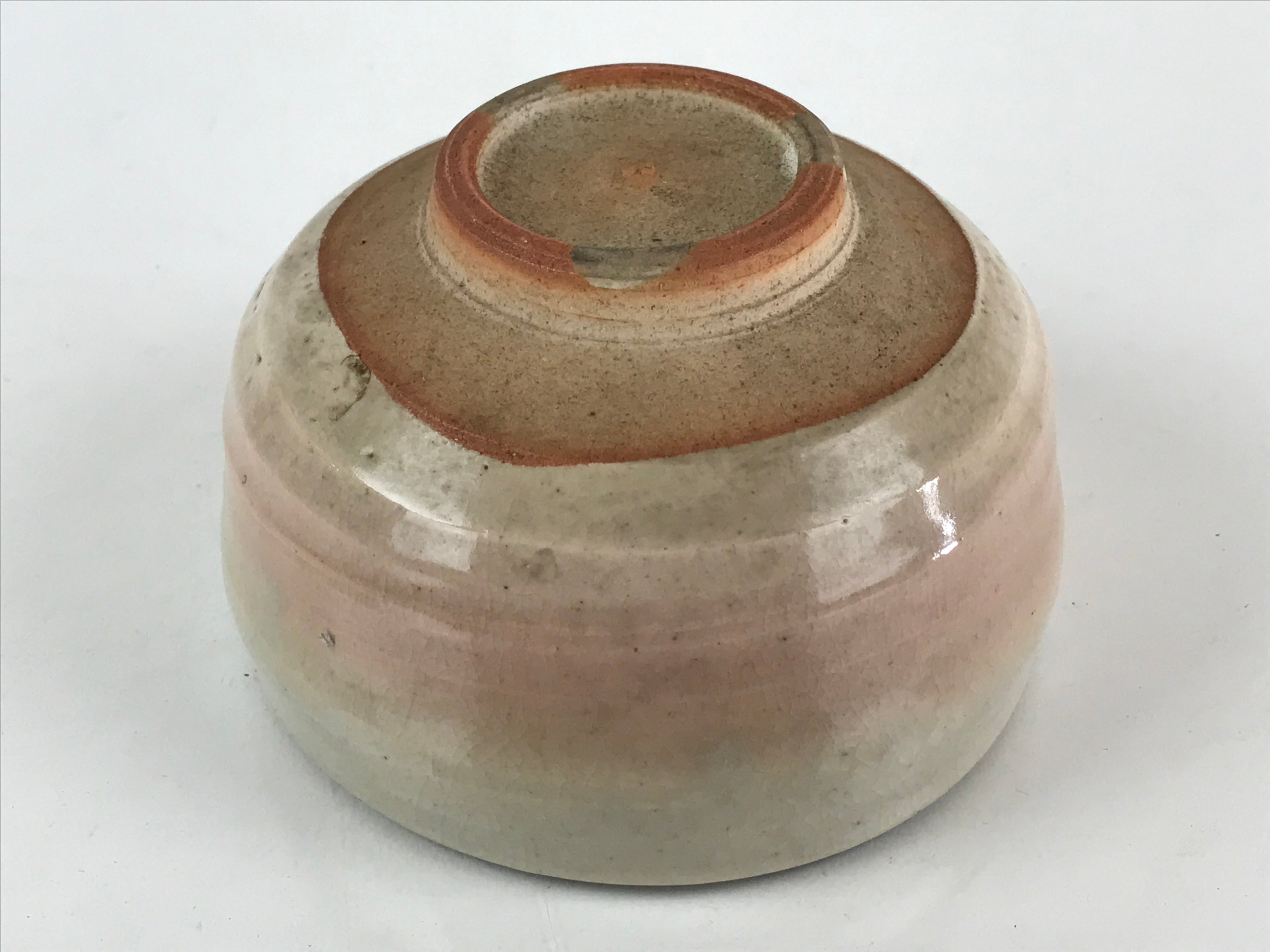 Japanese Ceramic Green Tea Bowl Vtg Chawan Tea Ceremony Matcha White GTB961