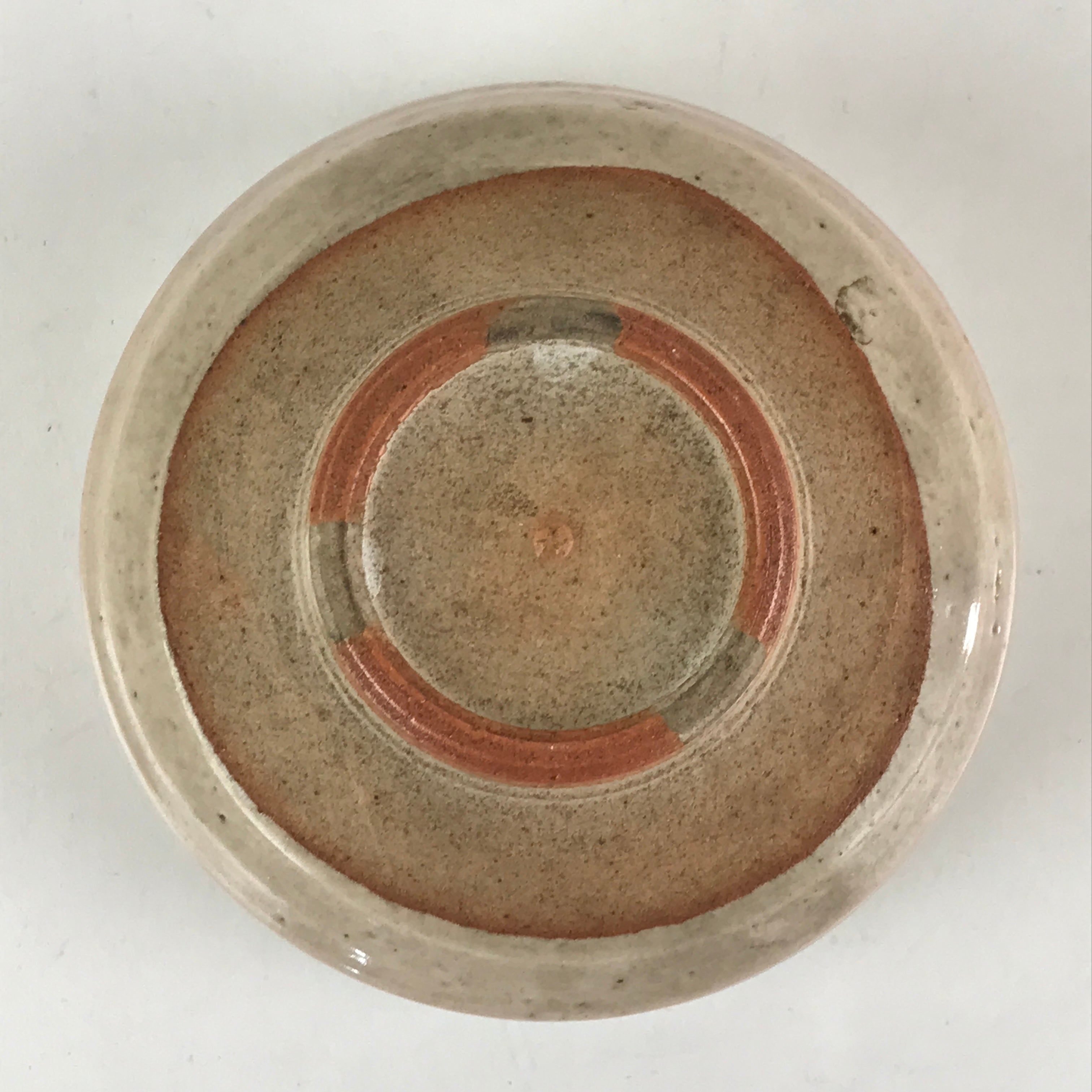Japanese Ceramic Green Tea Bowl Vtg Chawan Tea Ceremony Matcha White GTB961
