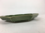 Japanese Ceramic Green glaze Plate Vtg Octagon Shape Sara Plants PP906