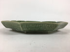 Japanese Ceramic Green glaze Plate Vtg Octagon Shape Sara Plants PP906