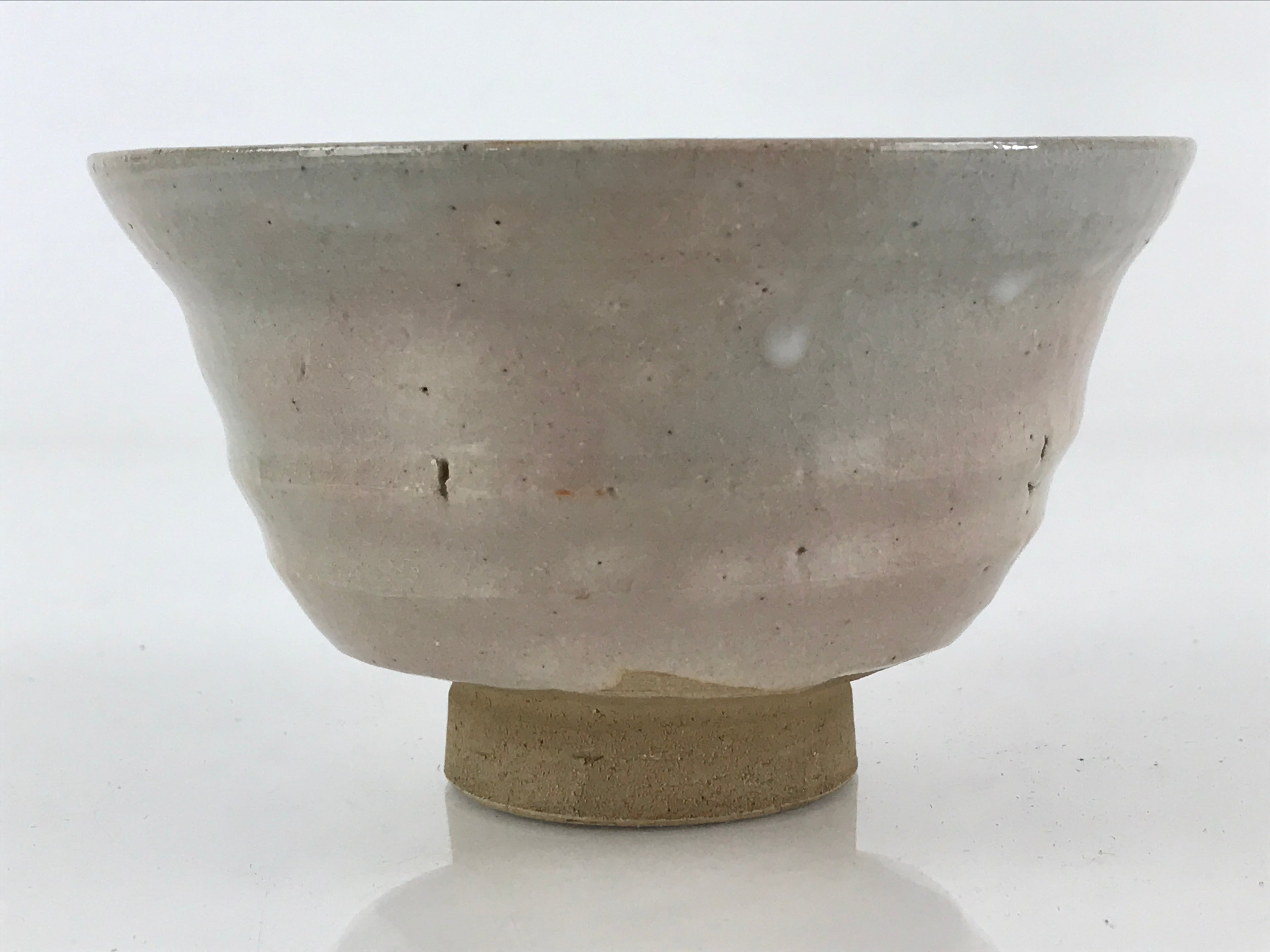 Japanese Ceramic Hagi Ware Green Tea Bowl Vtg Chawan Tea Ceremony Matcha GTB973