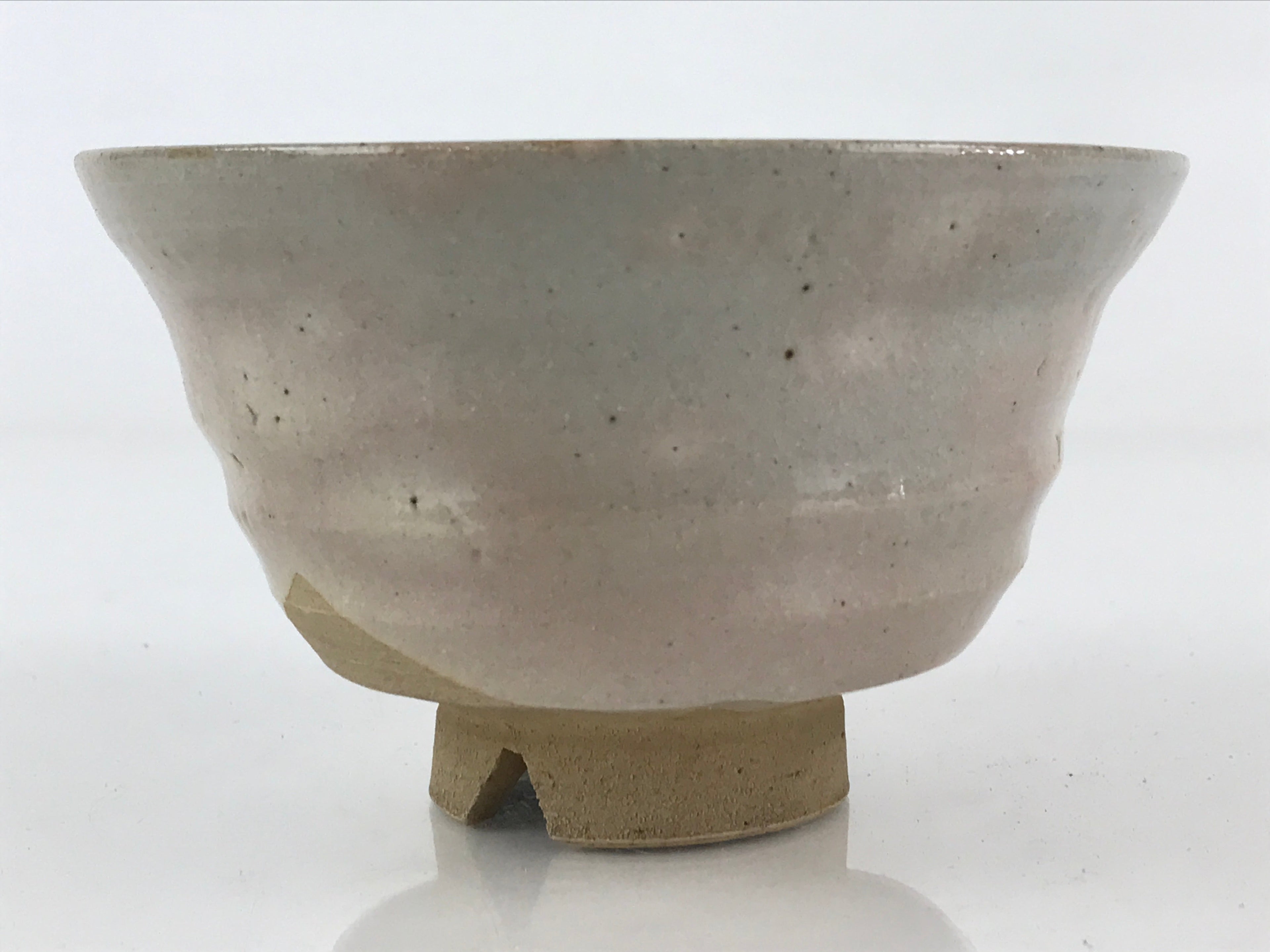 Japanese Ceramic Hagi Ware Green Tea Bowl Vtg Chawan Tea Ceremony Matcha GTB973