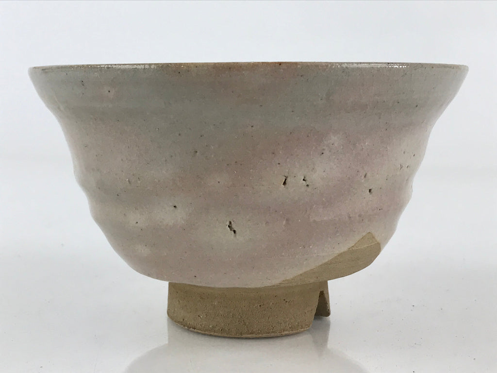 Japanese Ceramic Hagi Ware Green Tea Bowl Vtg Chawan Tea Ceremony Matcha GTB973