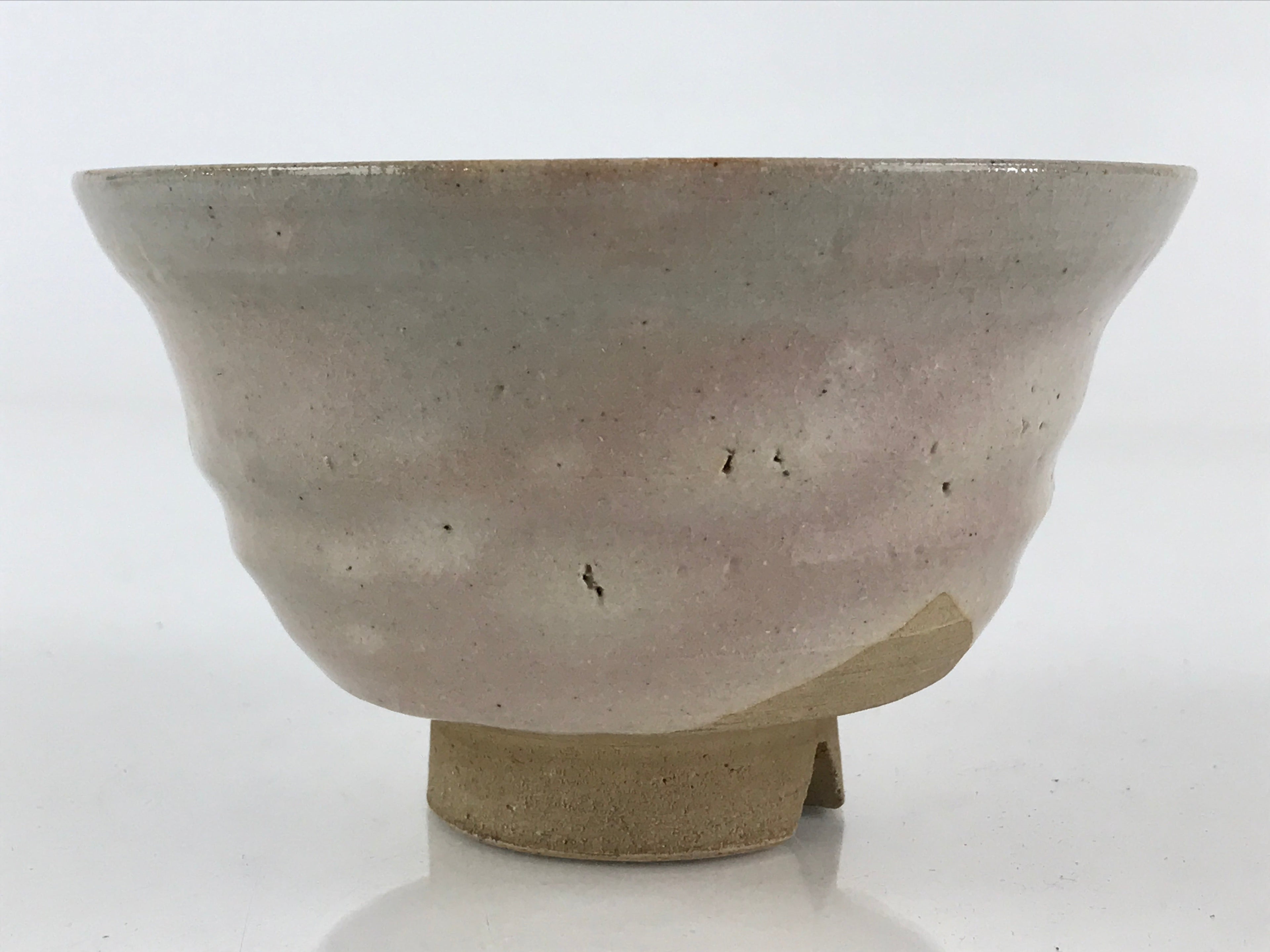 Japanese Ceramic Hagi Ware Green Tea Bowl Vtg Chawan Tea Ceremony Matcha GTB973